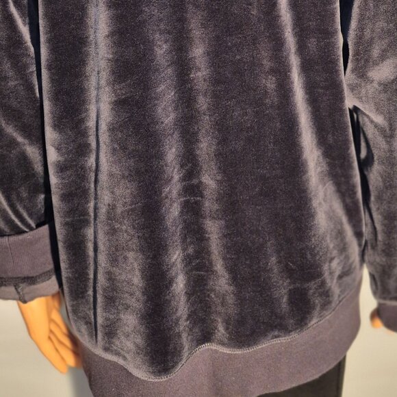 MUK LUKS velour top, super soft, Dark Gray in size 2XL - Picture 8 of 15